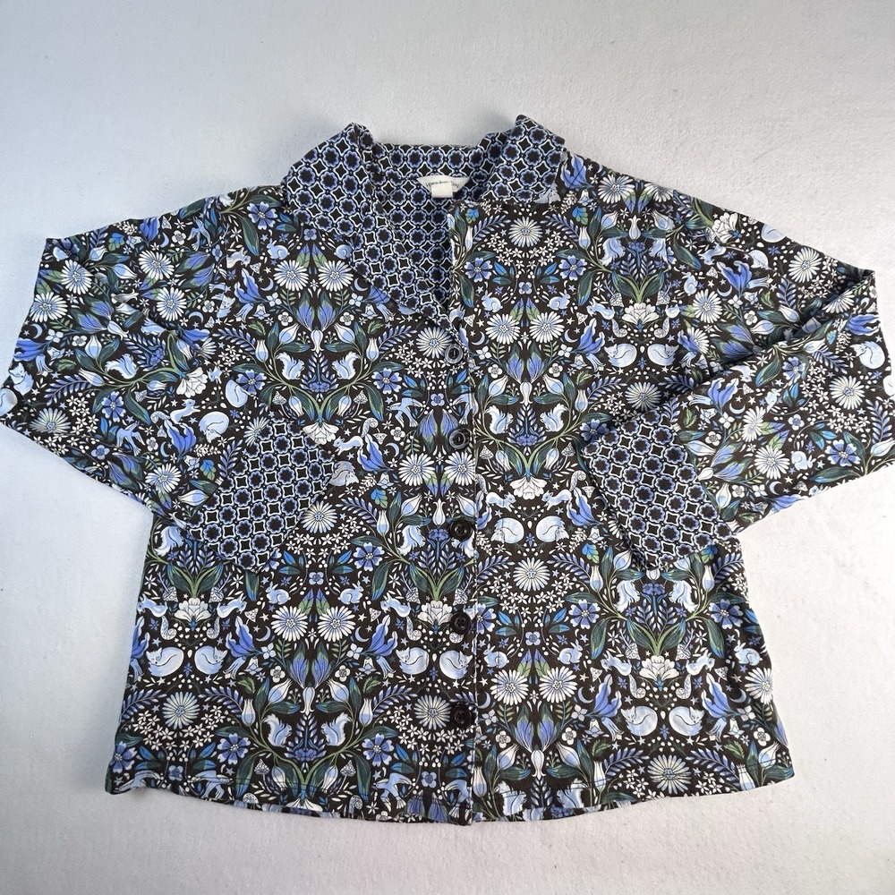 Vera Bradley Women's S Enchanted Woodland Floral Button Down Sleep Top Only